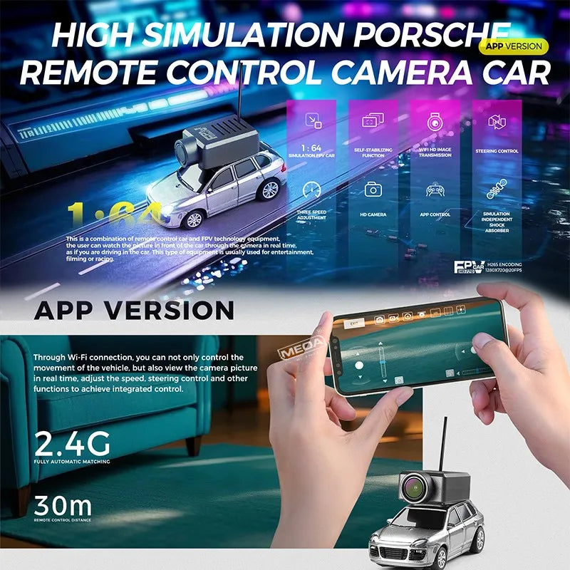 Wltoys 6401 1/64 FPV First Person View mini RC Car 2.4GHz Gyroscope Remote Control Car with HD Camera Racing Toy for Kids&amp;Adult